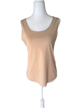 Chico's Camel Color Sleeveless Top Size 1 NWOT Layering Stretch